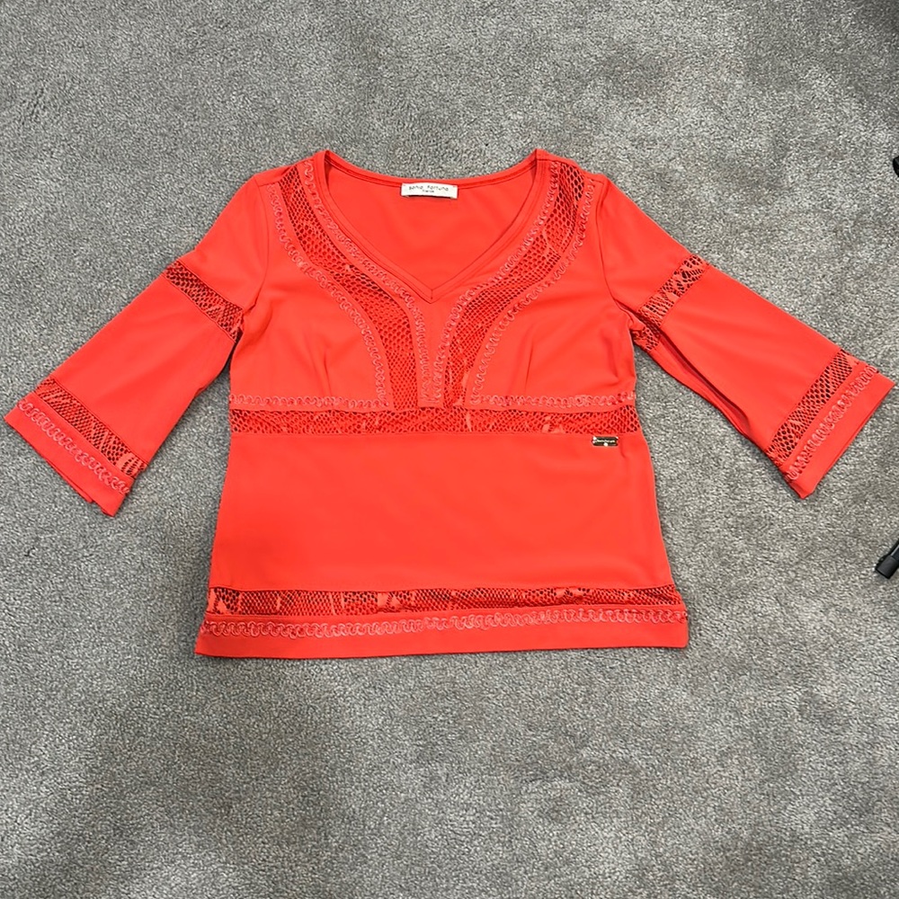 Sonia Fortuna Florence Orange 3/4 sleeve Large